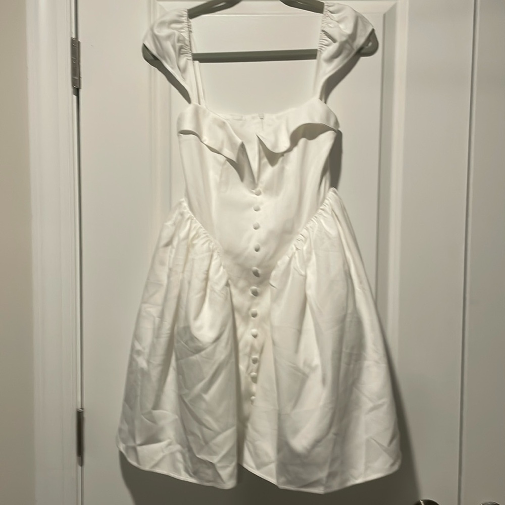 EraPosh Florence Finesse White Mini Dress